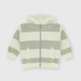 Boy's opened sweat-shirt with hat, brown Boy's opened sweat-shirt with hat, brown