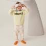 Boy's opened sweat-shirt, yellow Boy's opened sweat-shirt, yellow