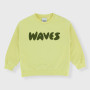 Boy's opened sweat-shirt, yellow Boy's opened sweat-shirt, yellow