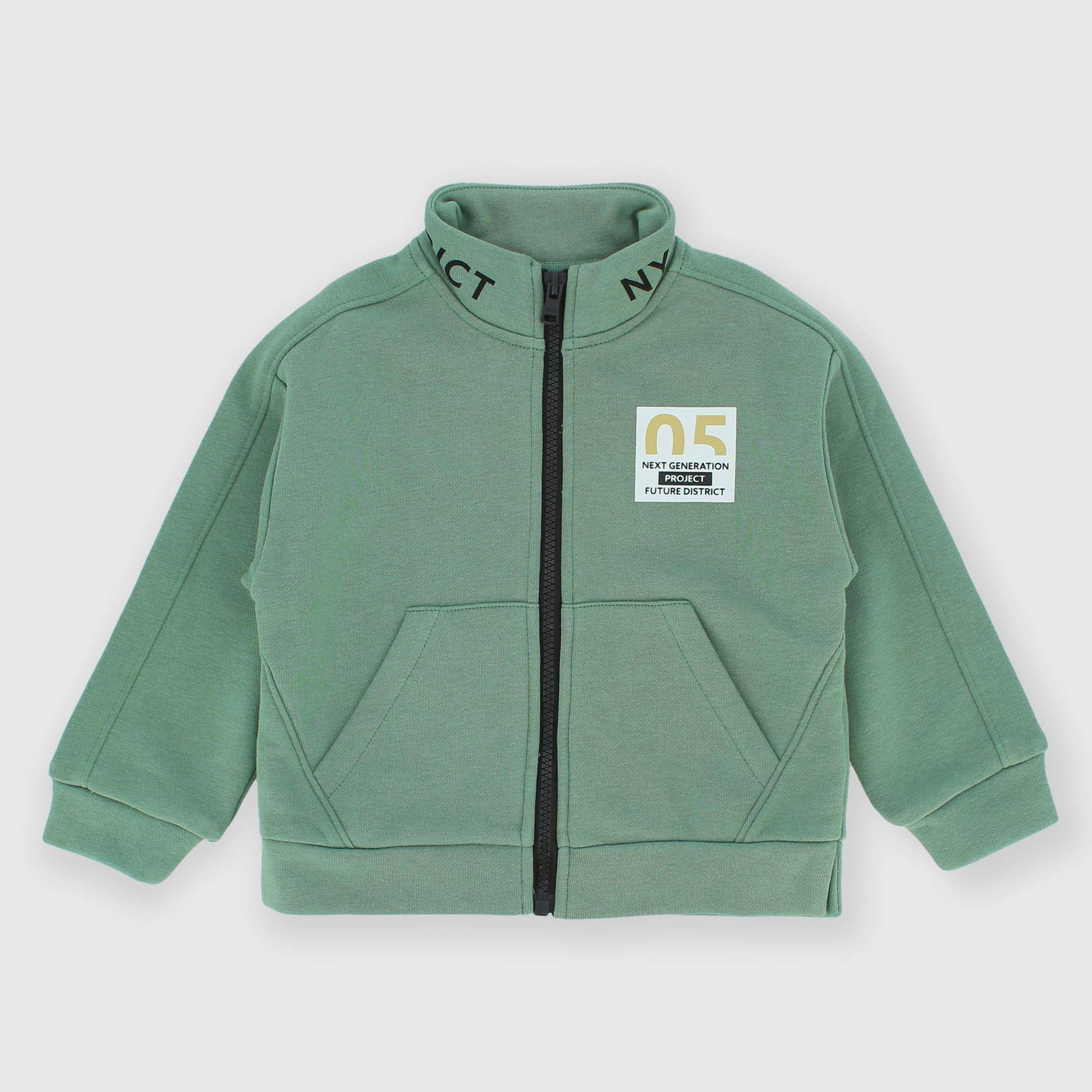 Primigi Felpa mezzo collo da bambino, verde, Taglia 4