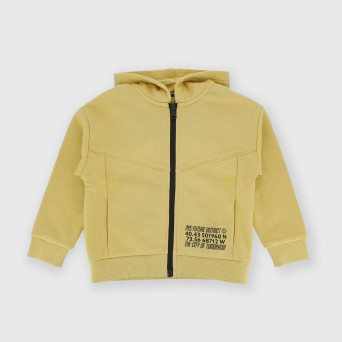 Pile ouvert avec capuchon pour garçon, jaune Pile ouvert avec capuchon pour garçon, jaune