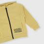 Boy's opened sweat-shirt with hat, yellow Boy's opened sweat-shirt with hat, yellow