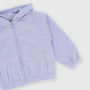 Girl's opened sweat-shirt with hat, violet Girl's opened sweat-shirt with hat, violet