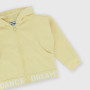 Sudadera abierta con capucha para niña, beige Sudadera abierta con capucha para niña, beige