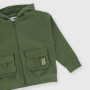 Sudadera abierta con capucha de niño, verde Sudadera abierta con capucha de niño, verde