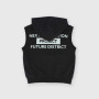 Boy's opened heavy-Jersey vest with hat, grey Boy's opened heavy-Jersey vest with hat, grey