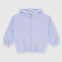 Sudadera abierta con capucha para niña, morado Sudadera abierta con capucha para niña, morado