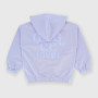 Sudadera abierta con capucha para niña, morado Sudadera abierta con capucha para niña, morado