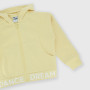 Girl's opened sweat-shirt with hat, beige Girl's opened sweat-shirt with hat, beige
