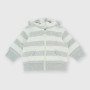 Newborn opened sweat-shirt with hat, grey Newborn opened sweat-shirt with hat, grey