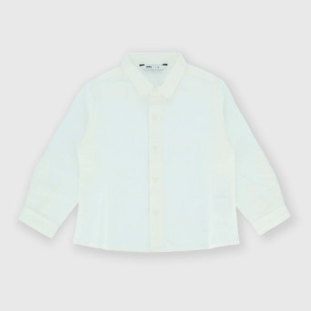 Boy's coton-linen shirt, white Boy's coton-linen shirt, white