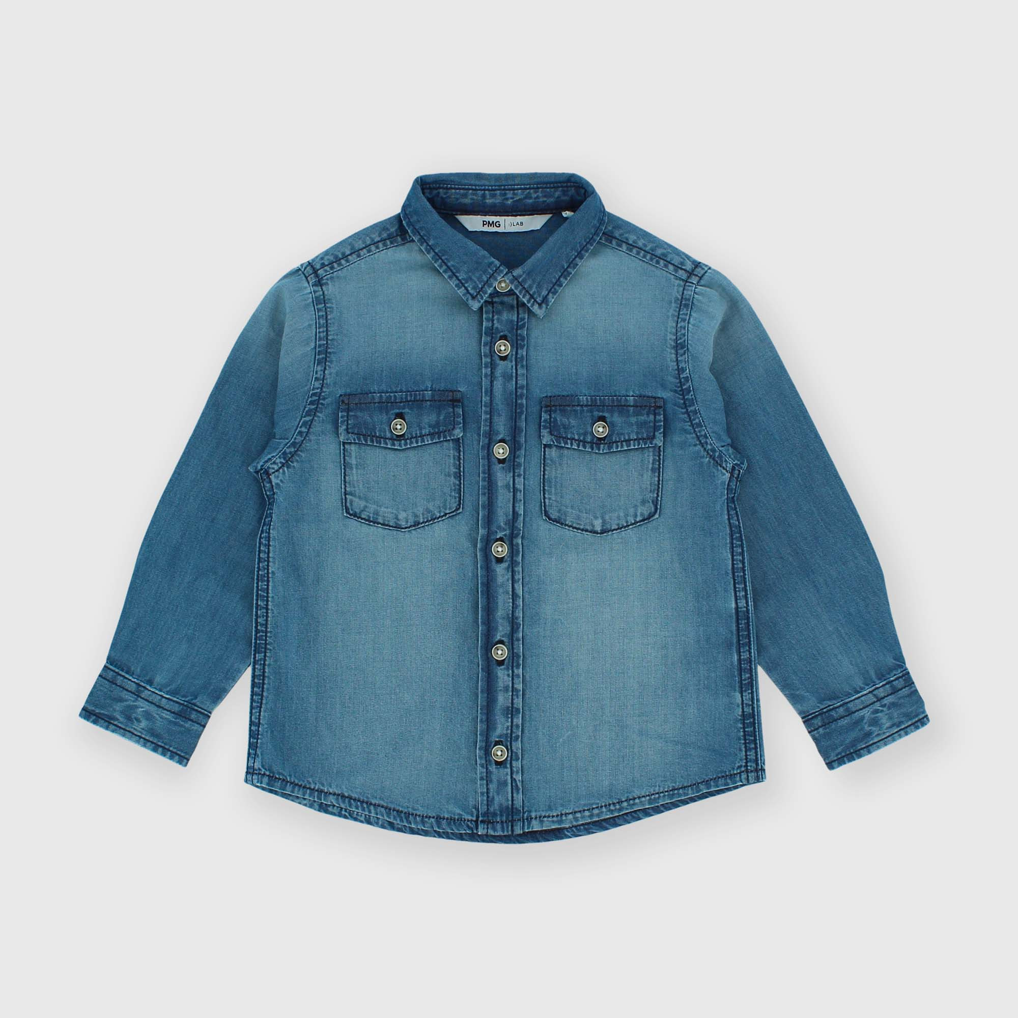 Camisa vaquera de niño, azul