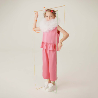 Conjunto de dos piezas para niña, rosa Conjunto de dos piezas para niña, rosa