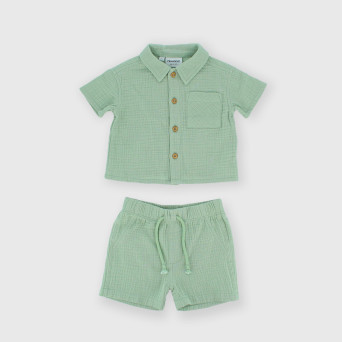 Two-piece suit for newborn, green Two-piece suit for newborn, green
