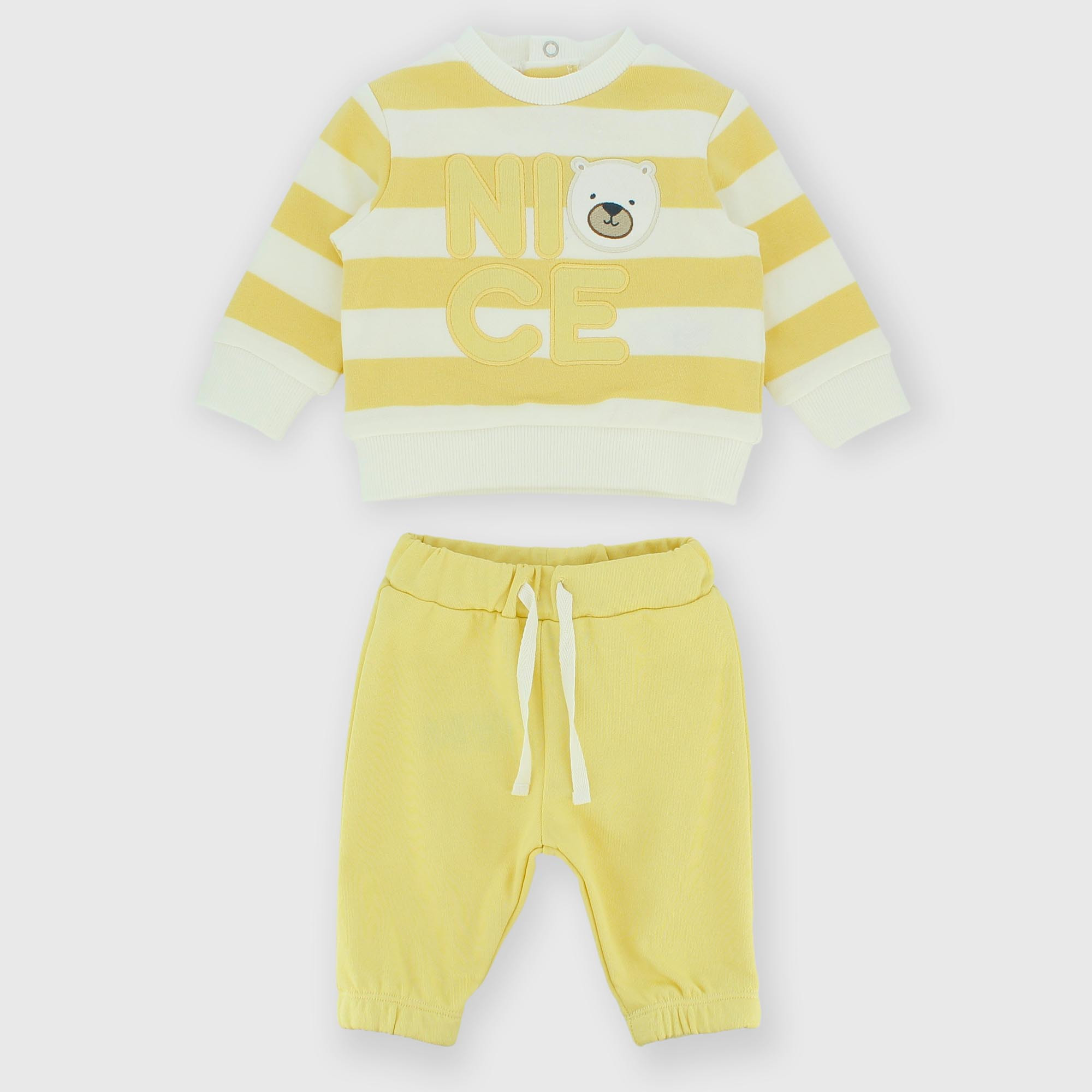 Conjunto de dos piezas para bebé, amarillo