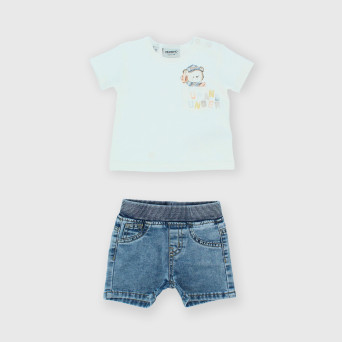 Two-piece suit for newborn, white Two-piece suit for newborn, white