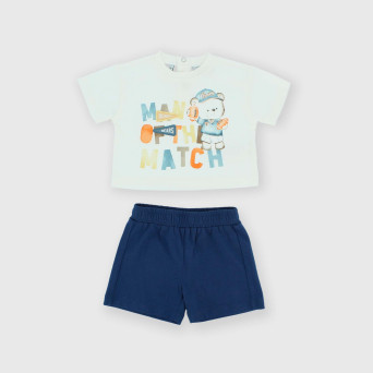 Two-piece suit for newborn, white Two-piece suit for newborn, white