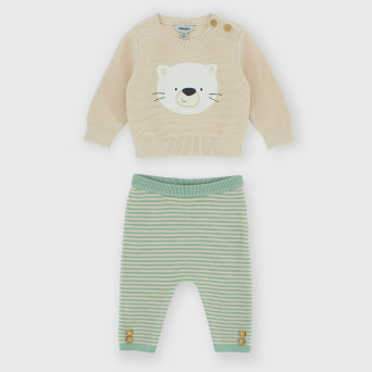 Two-piece suit for newborn, beige Two-piece suit for newborn, beige