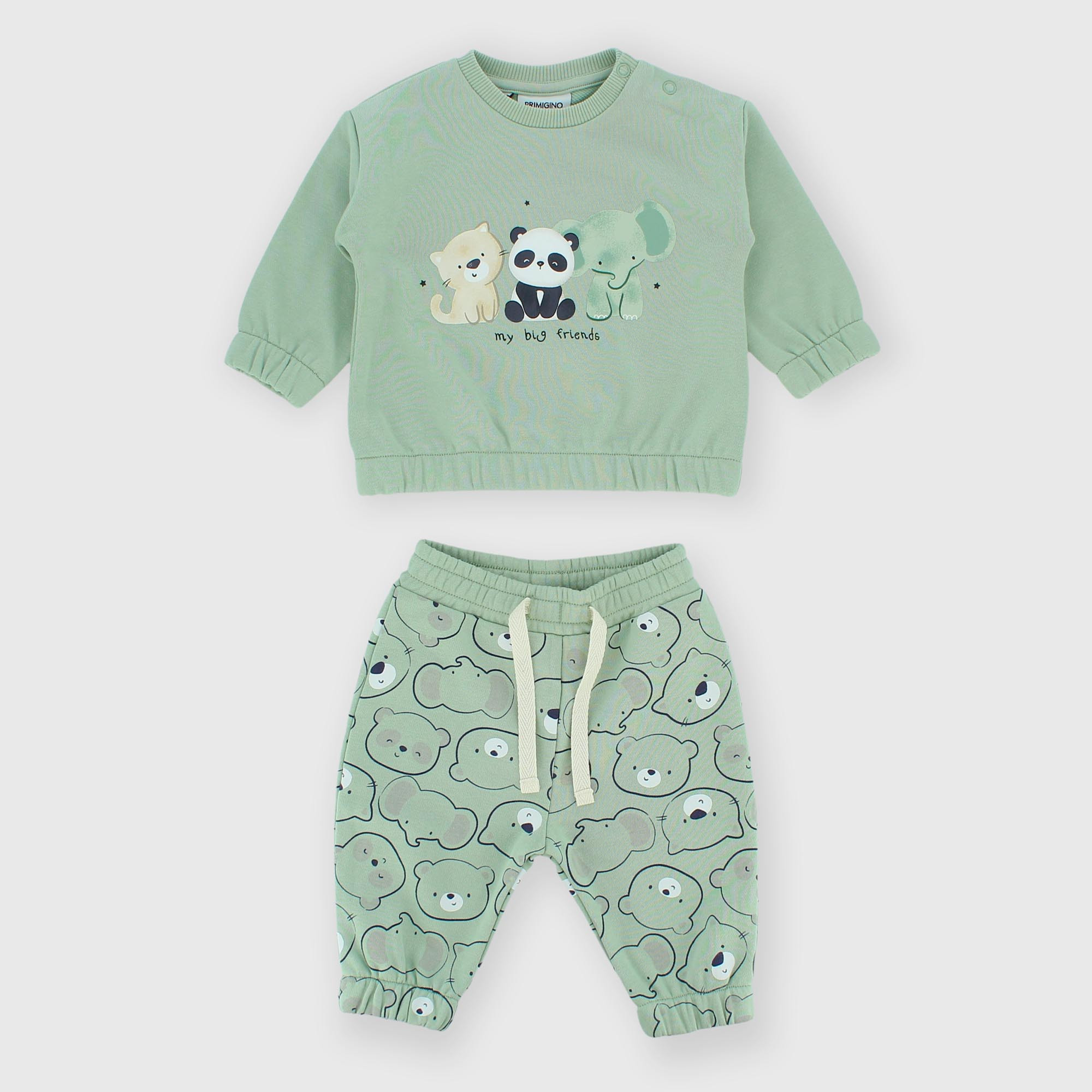 Green two-piece newborn outfit