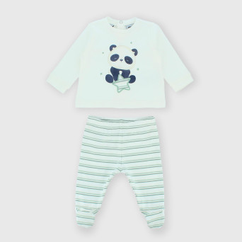 Two-piece suit for newborn, white Two-piece suit for newborn, white