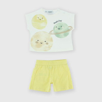 Two-piece suit for newborn, white Two-piece suit for newborn, white