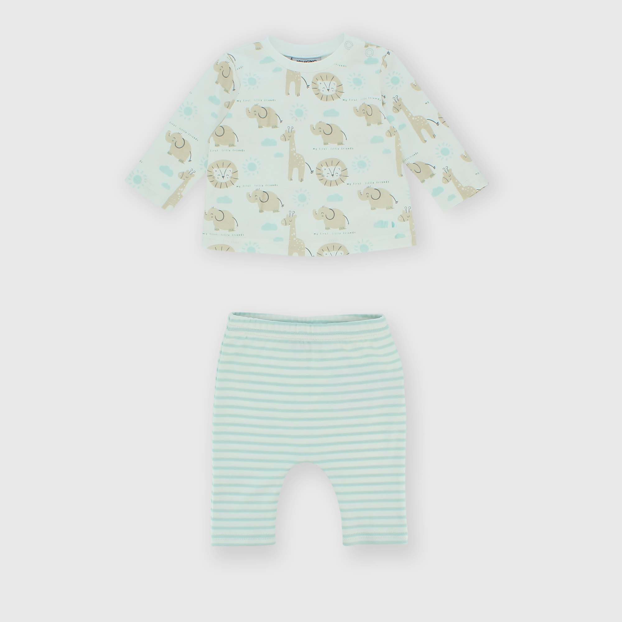 Two-piece suit for newborn, white