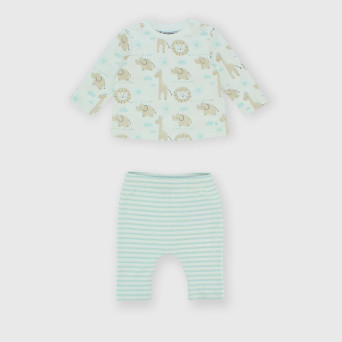 Two-piece suit for newborn, white Two-piece suit for newborn, white