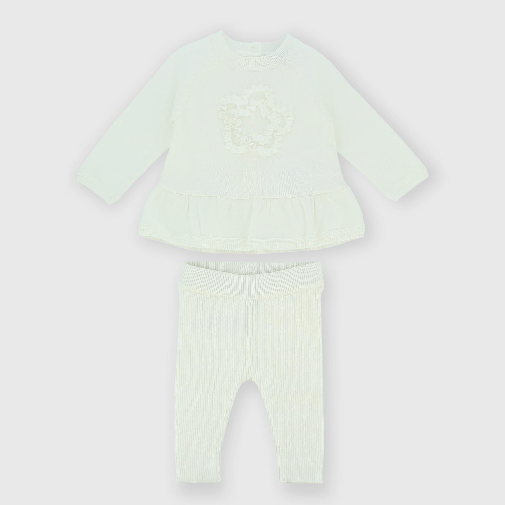 Комплект для новорожденной из двух частей, белый