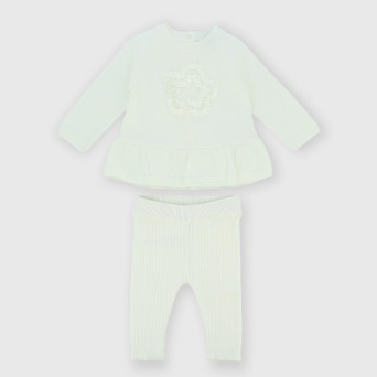 Conjunto de dos piezas de bebé, blanco Conjunto de dos piezas de bebé, blanco