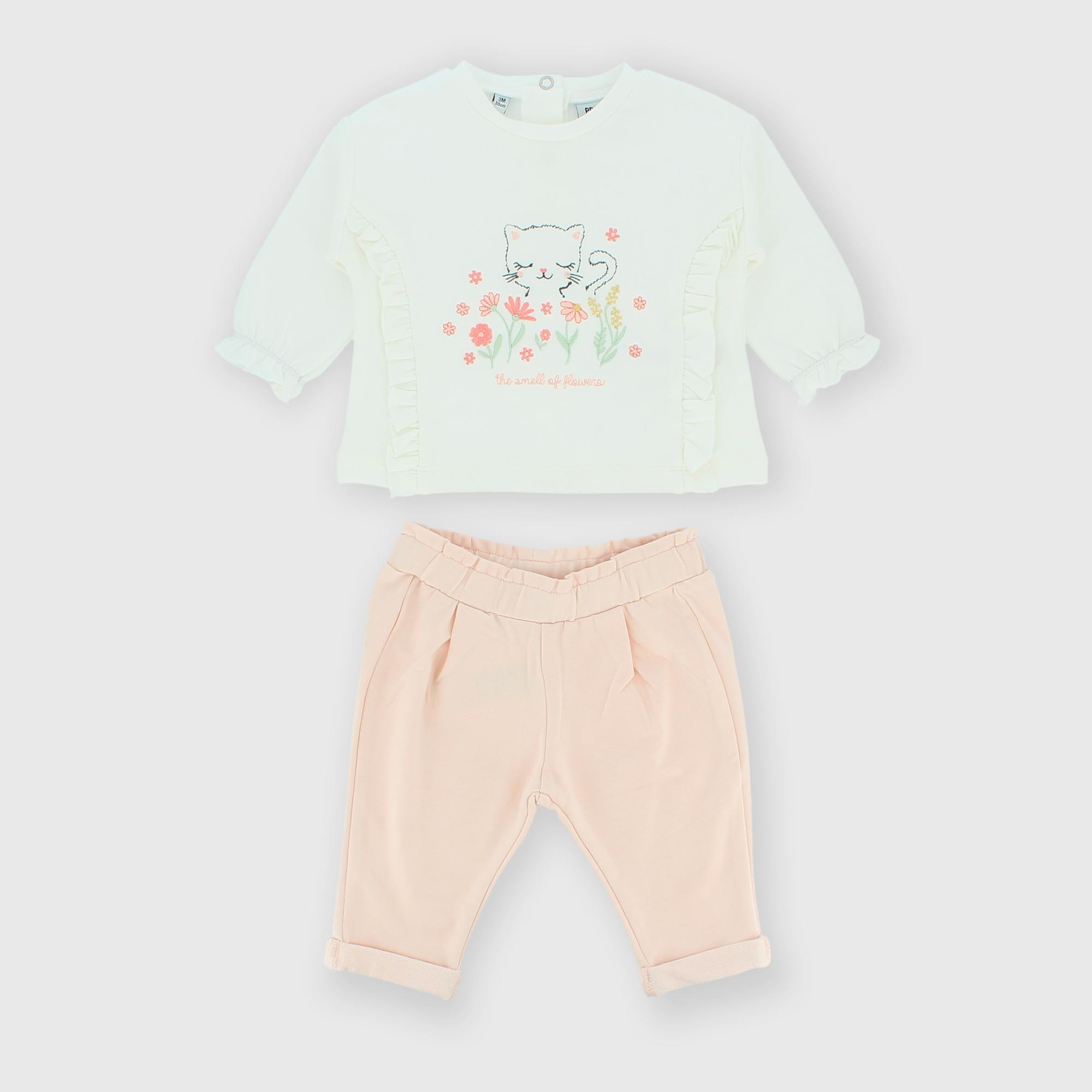 Комплект для новорожденной из двух частей, белый