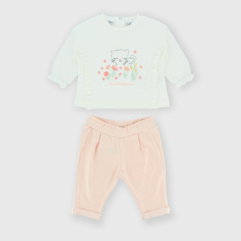 Conjunto de dos piezas de bebé, blanco Conjunto de dos piezas de bebé, blanco