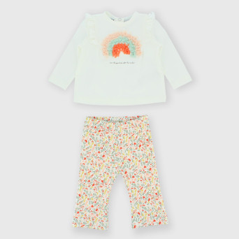 Conjunto de dos piezas de bebé, blanco Conjunto de dos piezas de bebé, blanco