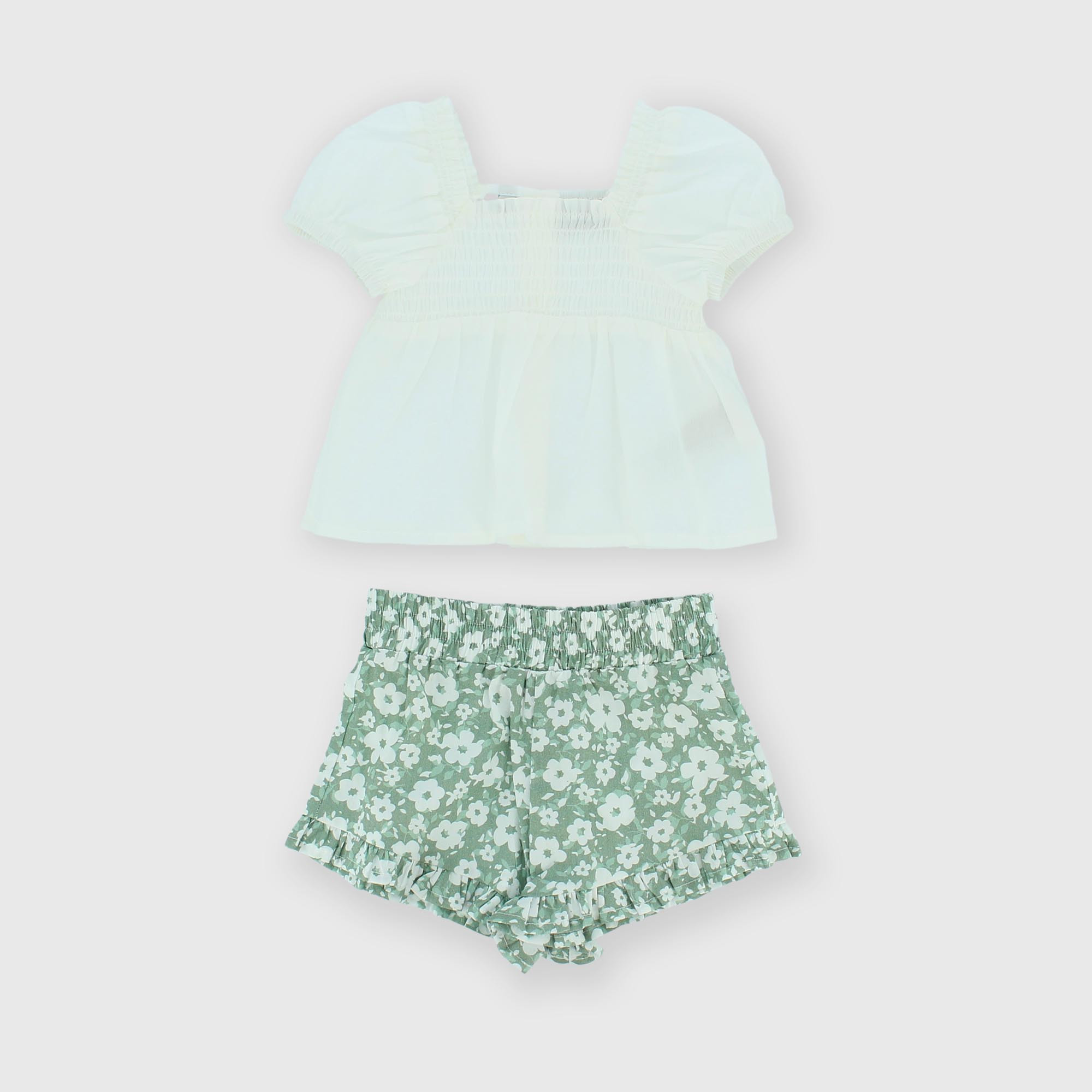 Комплект для новорожденной из двух частей, белый