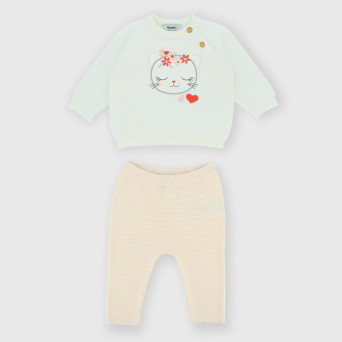 Conjunto de dos piezas de bebé, blanco Conjunto de dos piezas de bebé, blanco