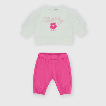 Conjunto de dos piezas de bebé, blanco Conjunto de dos piezas de bebé, blanco
