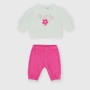 Weißes zweiteiliges Baby-Mädchen-Outfit Weißes zweiteiliges Baby-Mädchen-Outfit