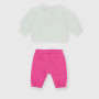 Weißes zweiteiliges Baby-Mädchen-Outfit Weißes zweiteiliges Baby-Mädchen-Outfit