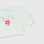 Weißes zweiteiliges Baby-Mädchen-Outfit Weißes zweiteiliges Baby-Mädchen-Outfit