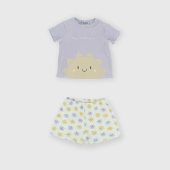 Conjunto de dos piezas para bebé, morado Conjunto de dos piezas para bebé, morado