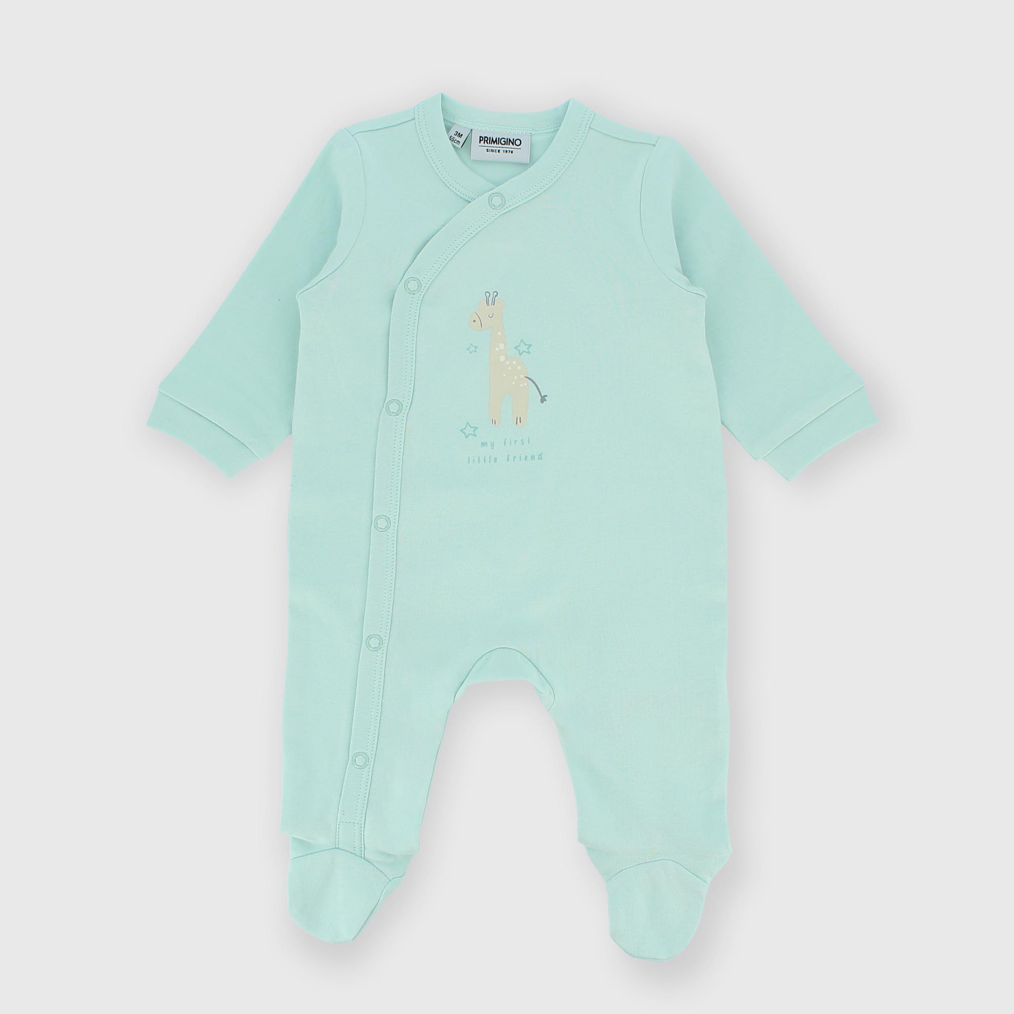 Jumpsuit for newborn girl in Interlock, green