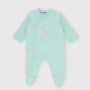 Mono de tejido Interlock de bebé niño, verde Mono de tejido Interlock de bebé niño, verde