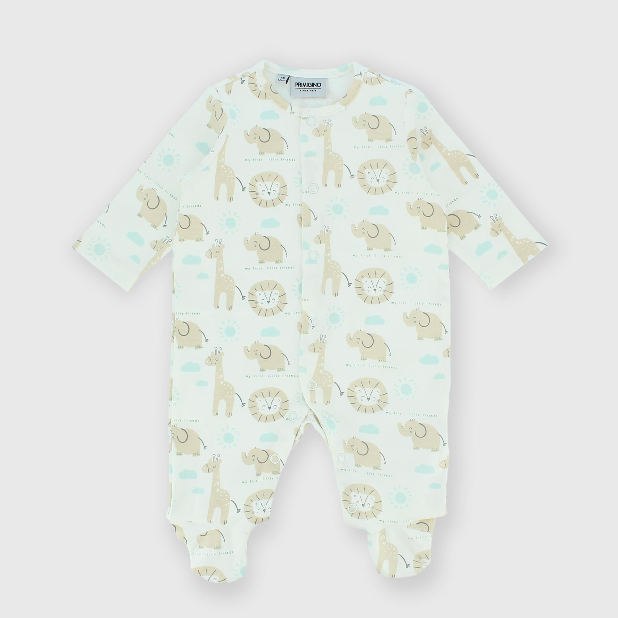 Baby boy's Interlock jumpsuit, white