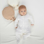 Mono de tejido Interlock unisex, blanco Mono de tejido Interlock unisex, blanco