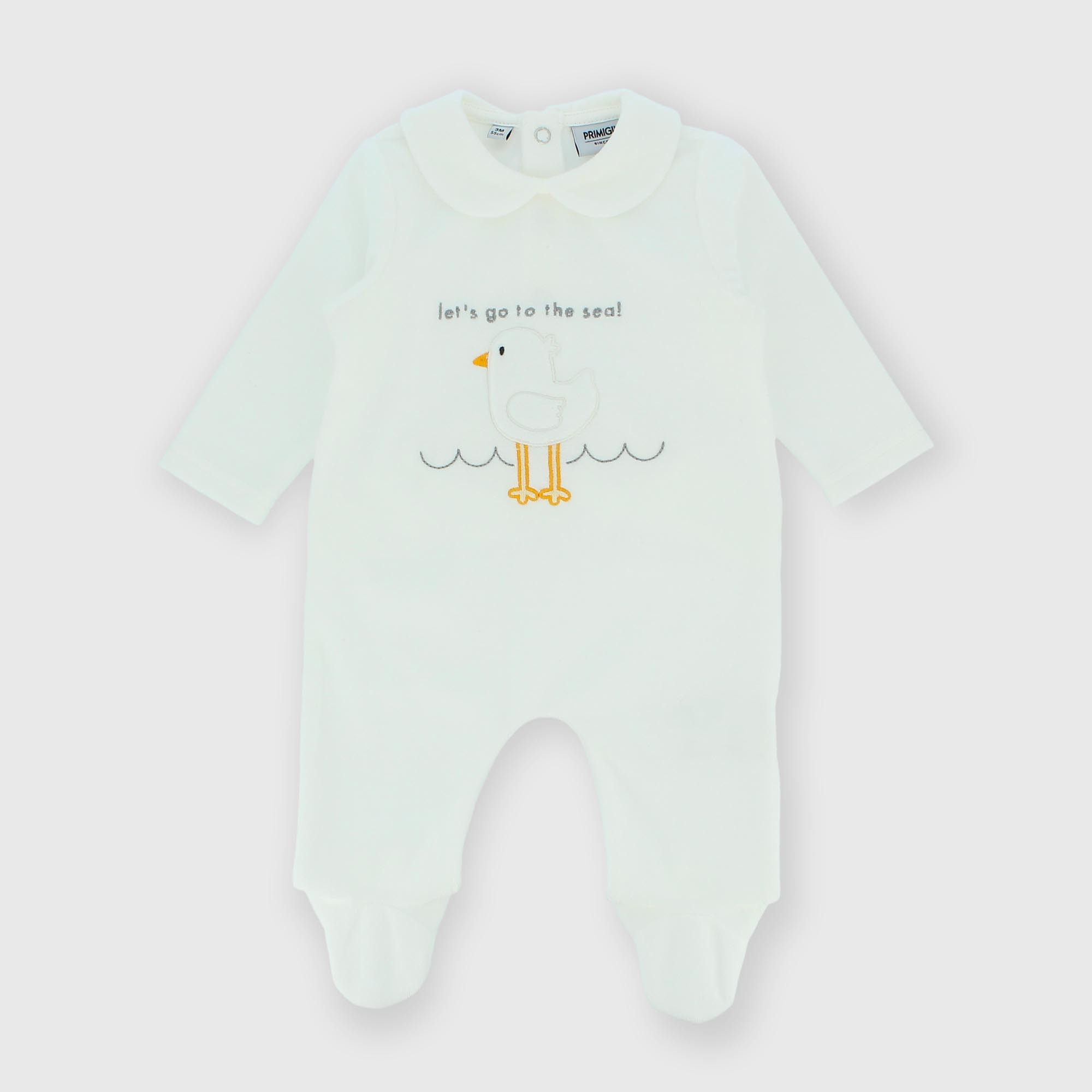 ПОЛЗУНКИ ИЗ СИНЕЛЯ УНИСЕКС, БЕЛЫЙ