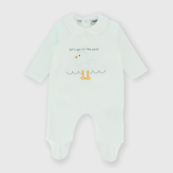 Mono de felpilla unisex, blanco Mono de felpilla unisex, blanco