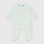 Jumpsuit for newborn boy in chenille, white Jumpsuit for newborn boy in chenille, white