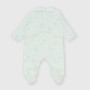 Jumpsuit for newborn boy in chenille, white Jumpsuit for newborn boy in chenille, white