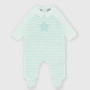 Jumpsuit for newborn boy in chenille, white Jumpsuit for newborn boy in chenille, white