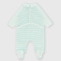 Jumpsuit for newborn boy in chenille, white Jumpsuit for newborn boy in chenille, white