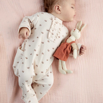 Mono canalé para bebé niña, rosa Mono canalé para bebé niña, rosa